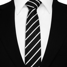 Keskeny nyakkendő - fekete/fehér