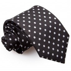 Pöttyös nyakkendő - fekete