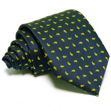 Tengerészkék nyakkendő - citromsárga mintás
