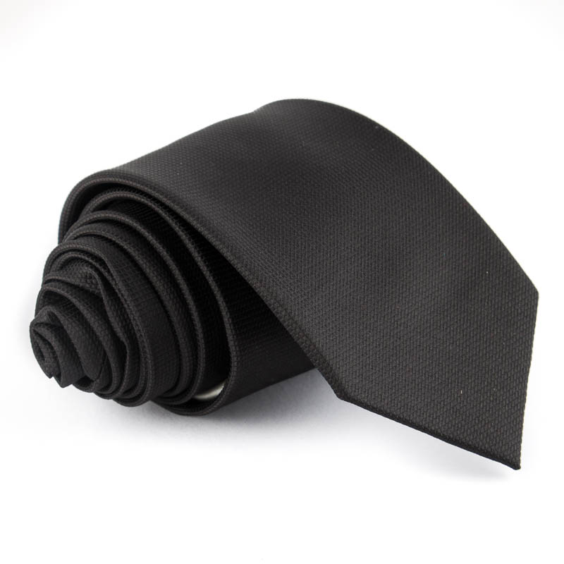 Fekete, anyagában mintás nyakkendő