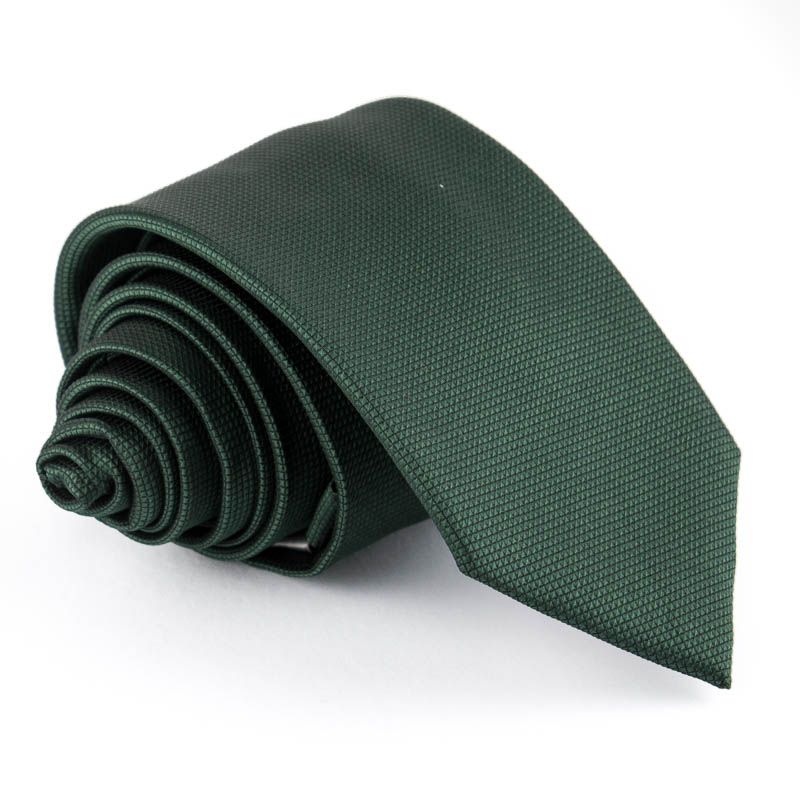 Sötétzöld, anyagában mintás nyakkendő
