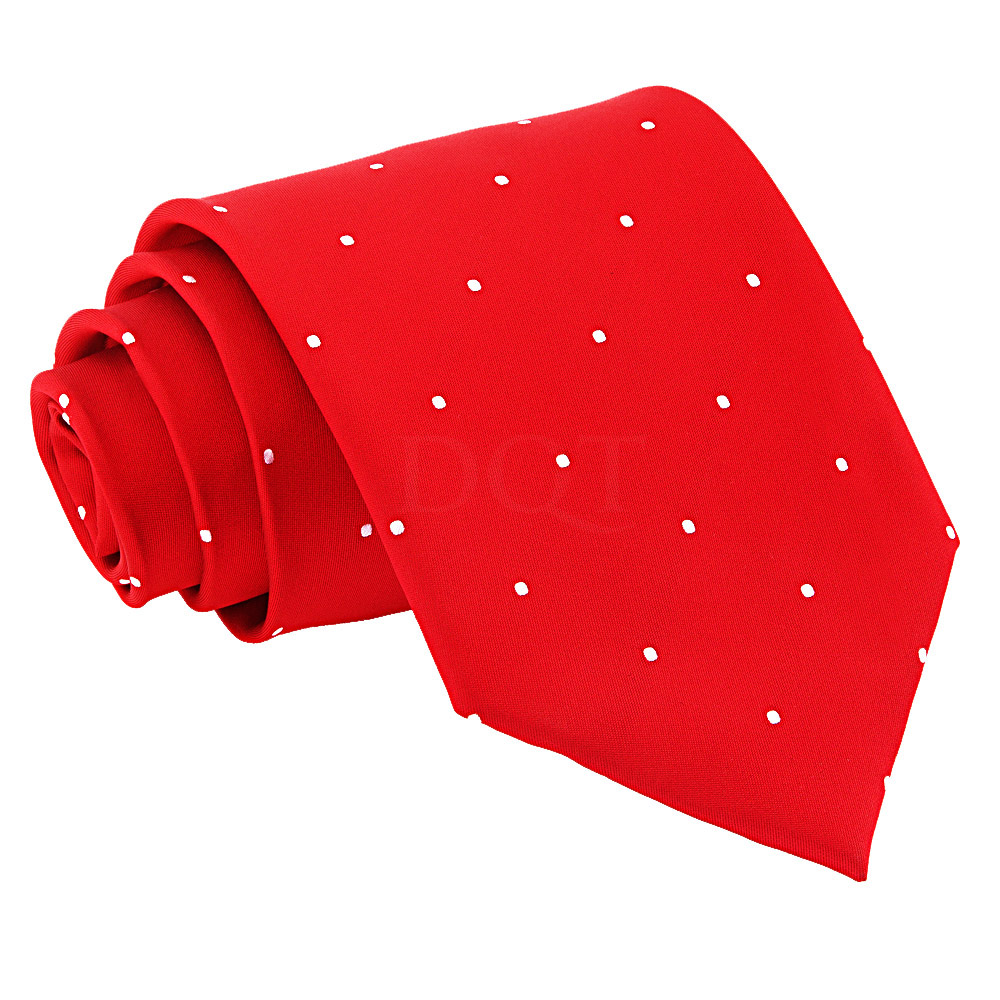 Aprópöttyös nyakkendő - piros