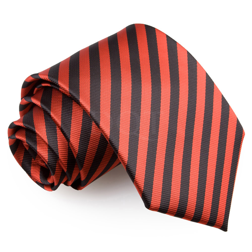  Csíkos nyakkendő - fekete/piros