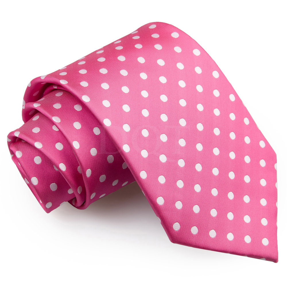 Pöttyös nyakkendő - pink
