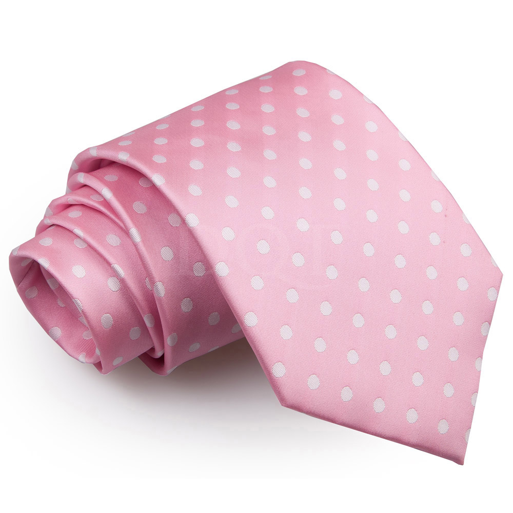 Pöttyös nyakkendő - rózsaszín