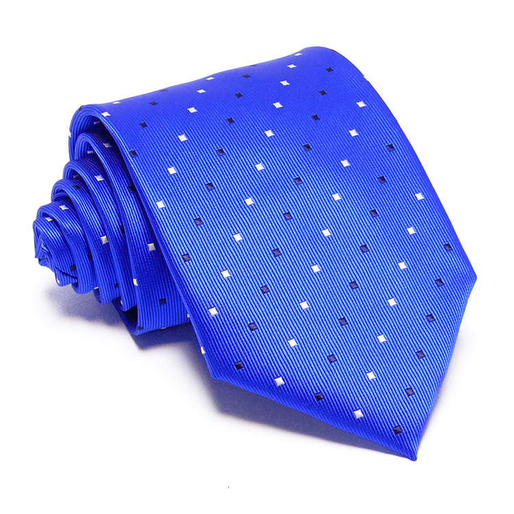 Kék nyakkendő - fekete-fehér mintás
