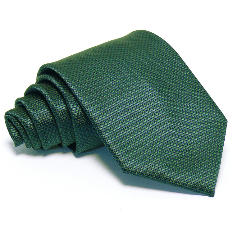 Sötétzöld nyakkendő - anyagában mintás