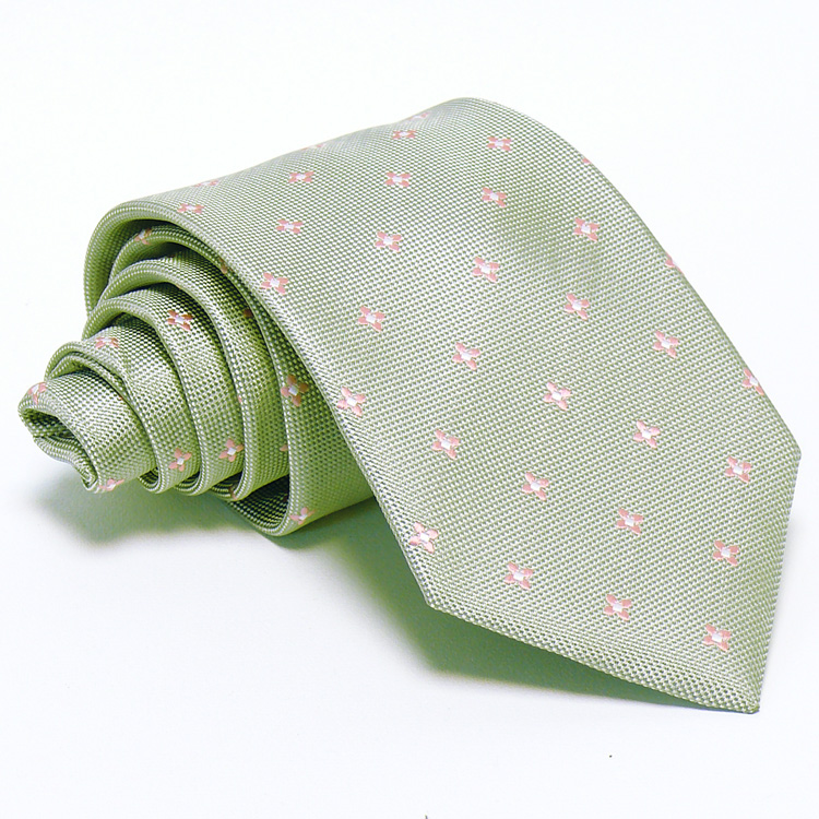 Ezüstszürke nyakkendő - rózsaszín mintás