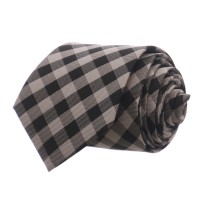 Kockás nyakkendő - fekete/szürke