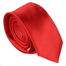 Egyszínű keskeny nyakkendő - piros