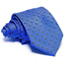 Kék nyakkendő - barna-mintás