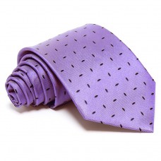 Lila selyem nyakkendő - sötétkék mintával